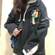 外套男女情侣宽松百搭 夹克秋季 AVALONS 18AW国潮牌复古多口袋工装