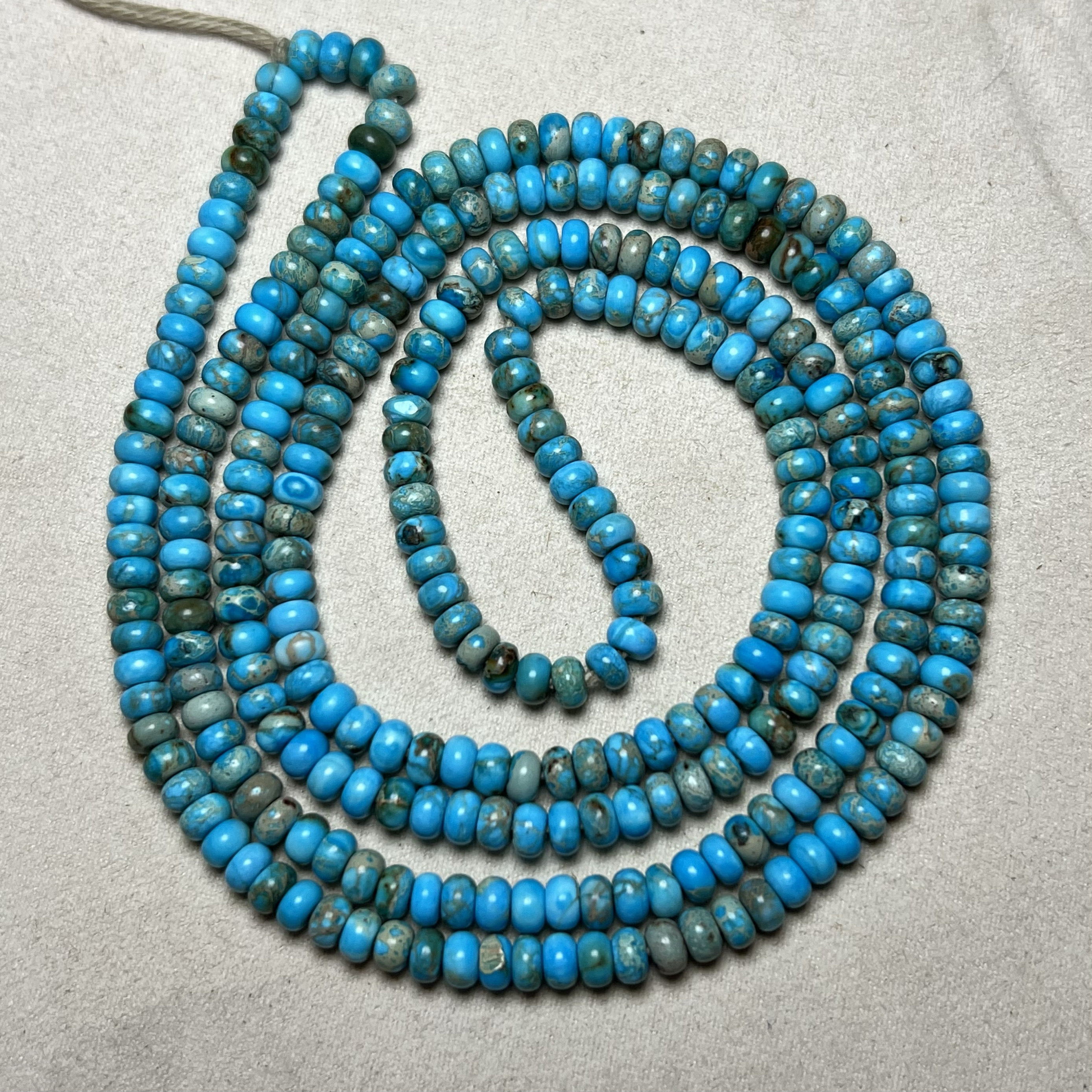 古玩老珠子绿松石算盘珠手串佛珠念珠隔珠隔片珠串耳环项链配饰