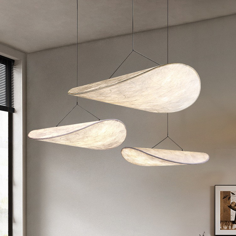 日式艺术餐饮茶室火锅店客厅佗寂风蚕丝灯意大利flos民宿蚕丝吊灯