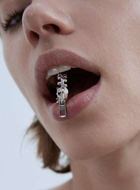 KITSH拉链开口戒指女小众ins欧美冷淡风高级感简约可调节戒环饰品