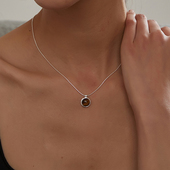 KITSH虎眼石项链小众女ins简约清冷个性 通勤气质高级感时尚 锁骨链