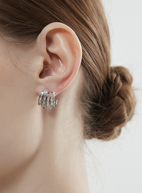 KITSH四爪耳钉轻奢高级感气质大气耳环2025新款爆款925银针耳饰女