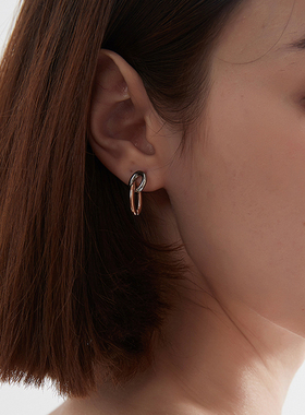 KITSH金银链条耳钉小众ins极简高级精致通勤不掉色可佩戴洗澡耳环