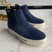 现货宽楦正品 靴短靴56.501 圆头松糕底时装 真皮德国女鞋 2024秋新款