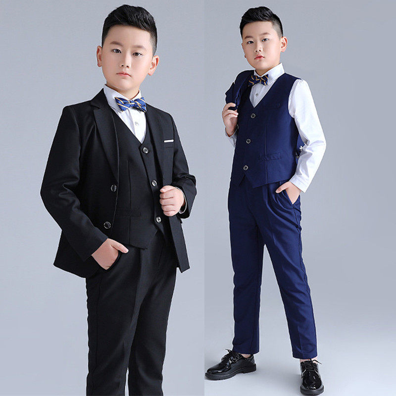 胖儿童西装套装英伦风男童加肥大码西服外套花童主持人钢琴演出服