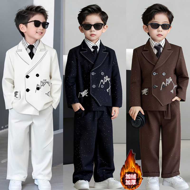 男童西装套装秋冬英伦风高端礼服