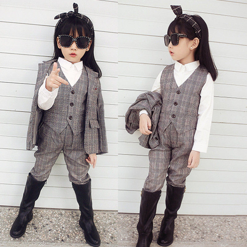 女童小西装套装儿童礼服西服