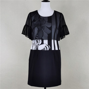 台湾品牌专柜正品折扣高端女装京华采夏季新款假两件套连衣裙