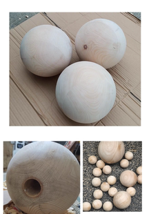 实木圆球东阳木雕榉木松木硬木圆球加工车木柱头装饰玄关球圆型珠