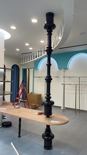 定制玄关支撑罗马柱法式风木雕柱子雕塑来图加工实木圆柱葫芦柱木