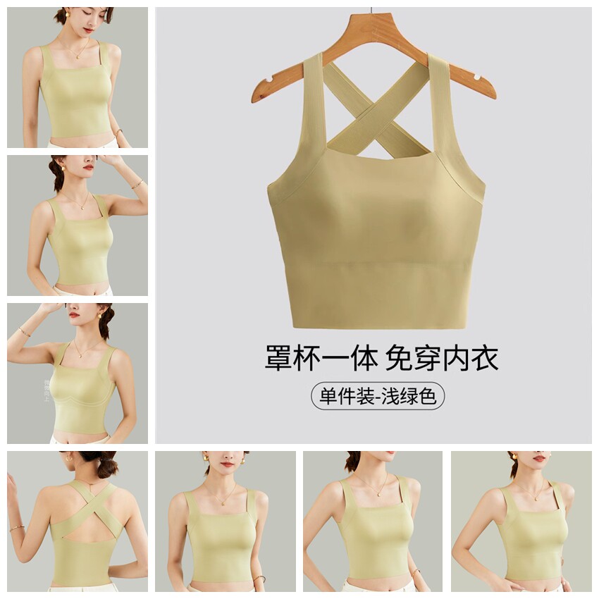 单件游泳上衣女比基尼背心性感单独时尚显瘦大码上身温泉分体泳装