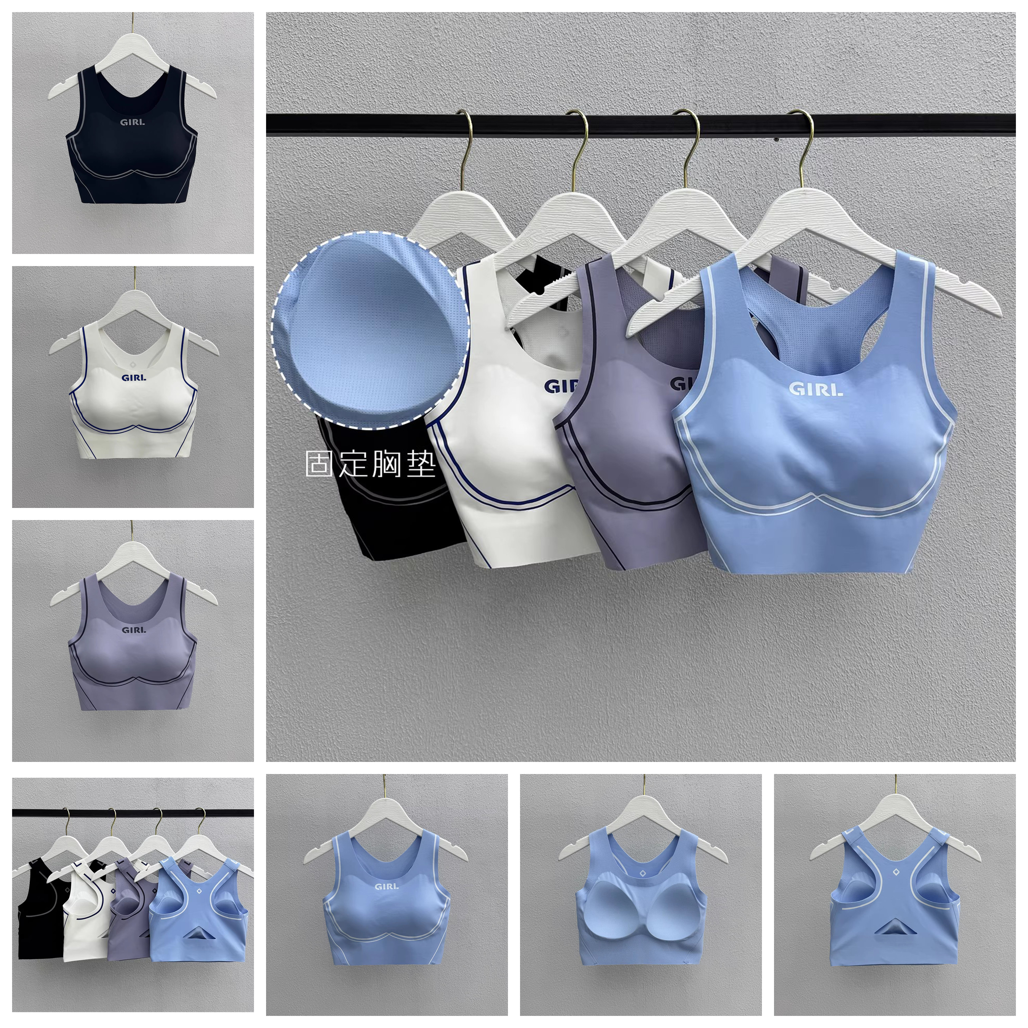 泳衣分体式女士单件速干运动背心上衣泡温泉专用带胸垫健身游泳衣