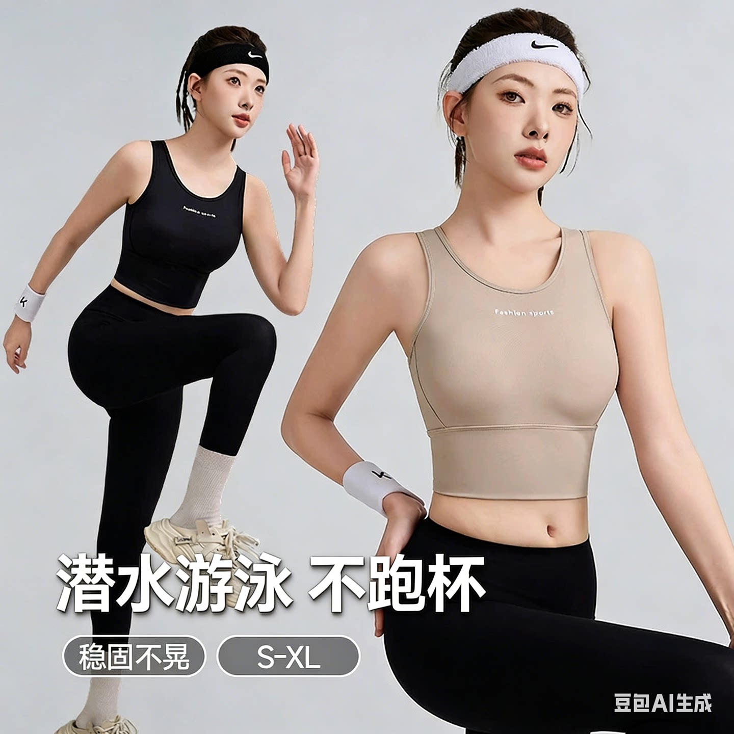 泳衣女士单独上半身加长背心时尚大码显瘦温泉游泳带胸垫百搭背心