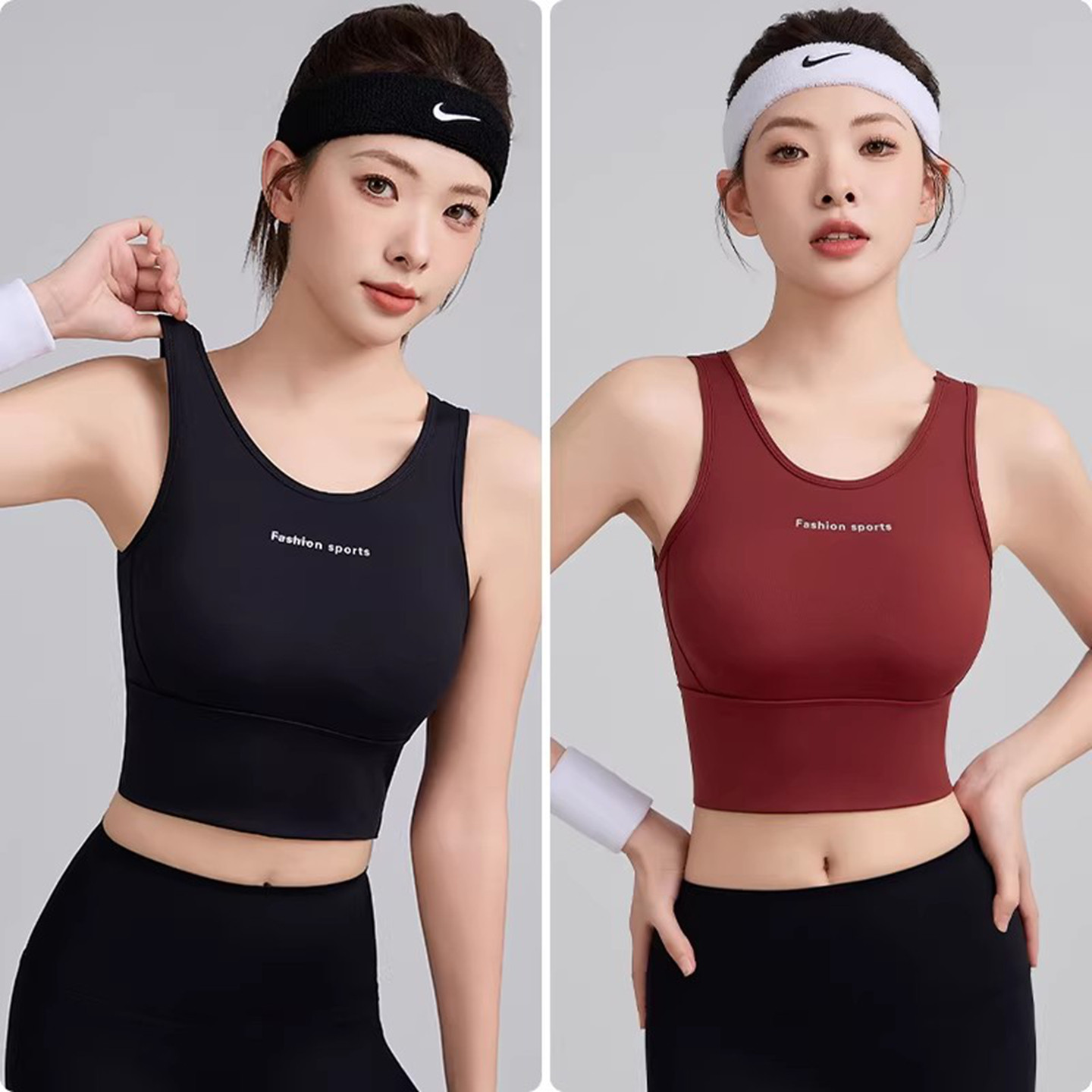 无痕冰丝吊带背心女带胸垫夏内搭免穿文胸一体打底可外穿游泳上衣