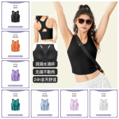 保守单独潜水上装 泳衣上衣单件女式 游泳内衣聚拢背心冲浪浮潜泳装