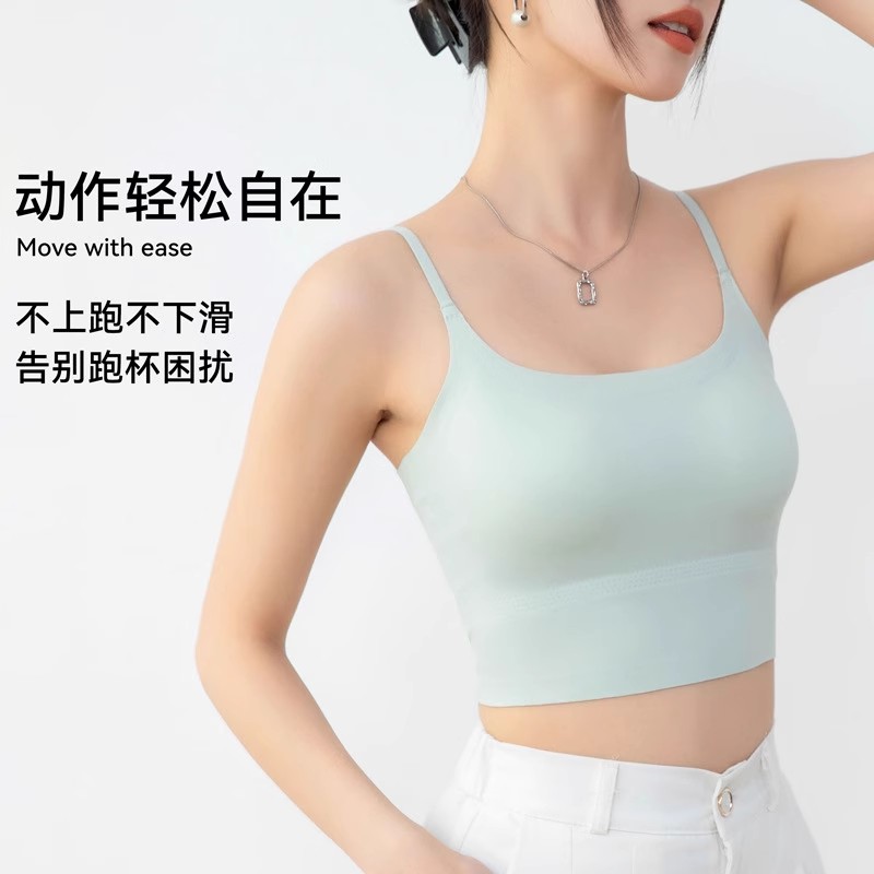 大码游泳衣运动文胸 潜水服百搭内衣 女士单独速干游泳背心带胸垫