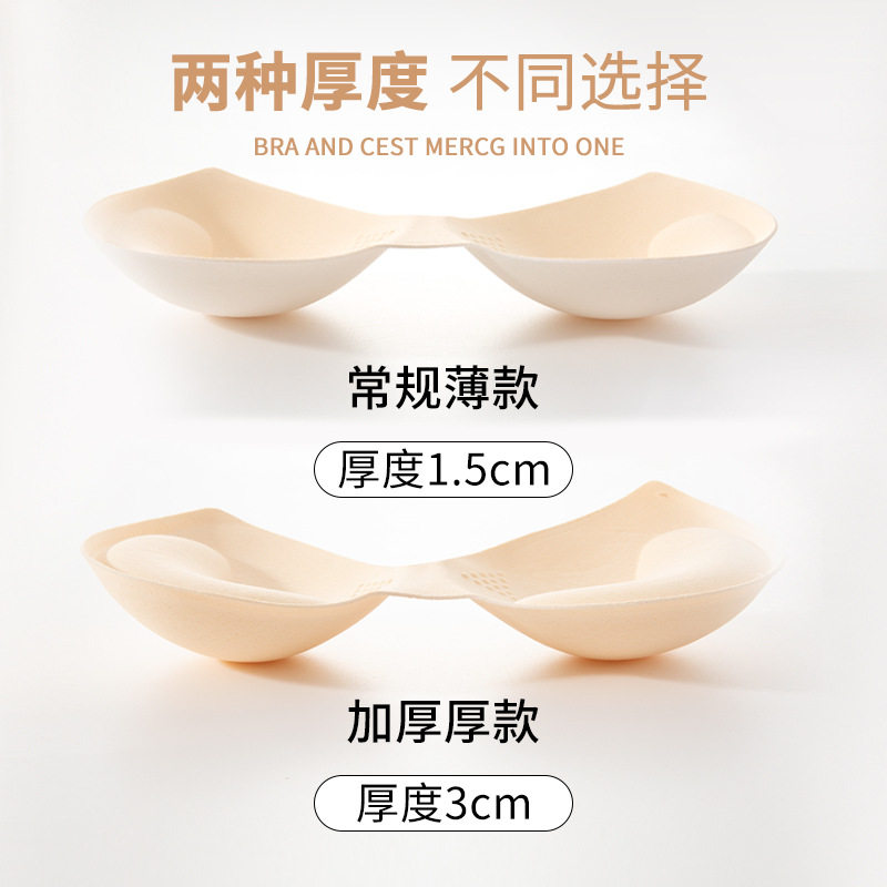 一体式吊带加厚固定胸垫分体游泳衣女性感小胸聚拢无钢托玩水背心