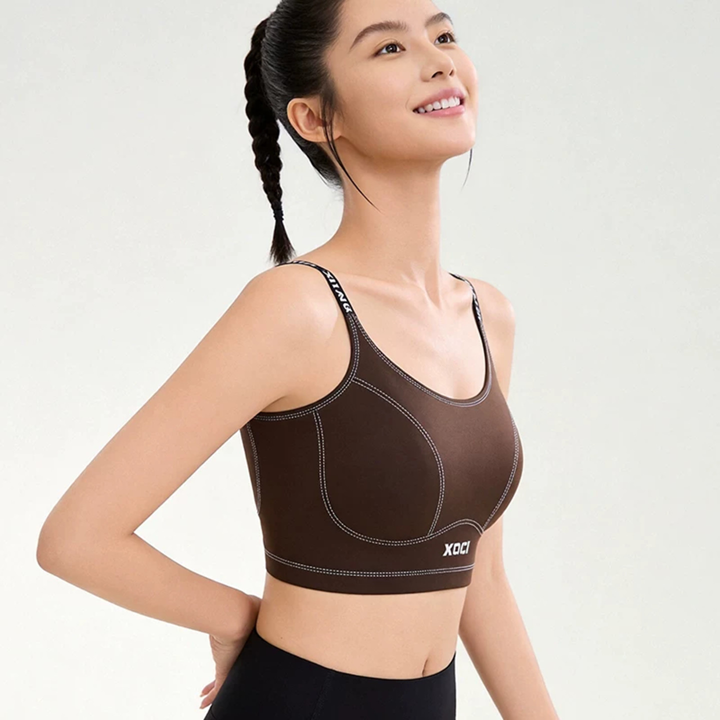 吊带胸垫泳衣单件分体游泳背心快干浮潜水上衣女温泉度假冲浪泳装