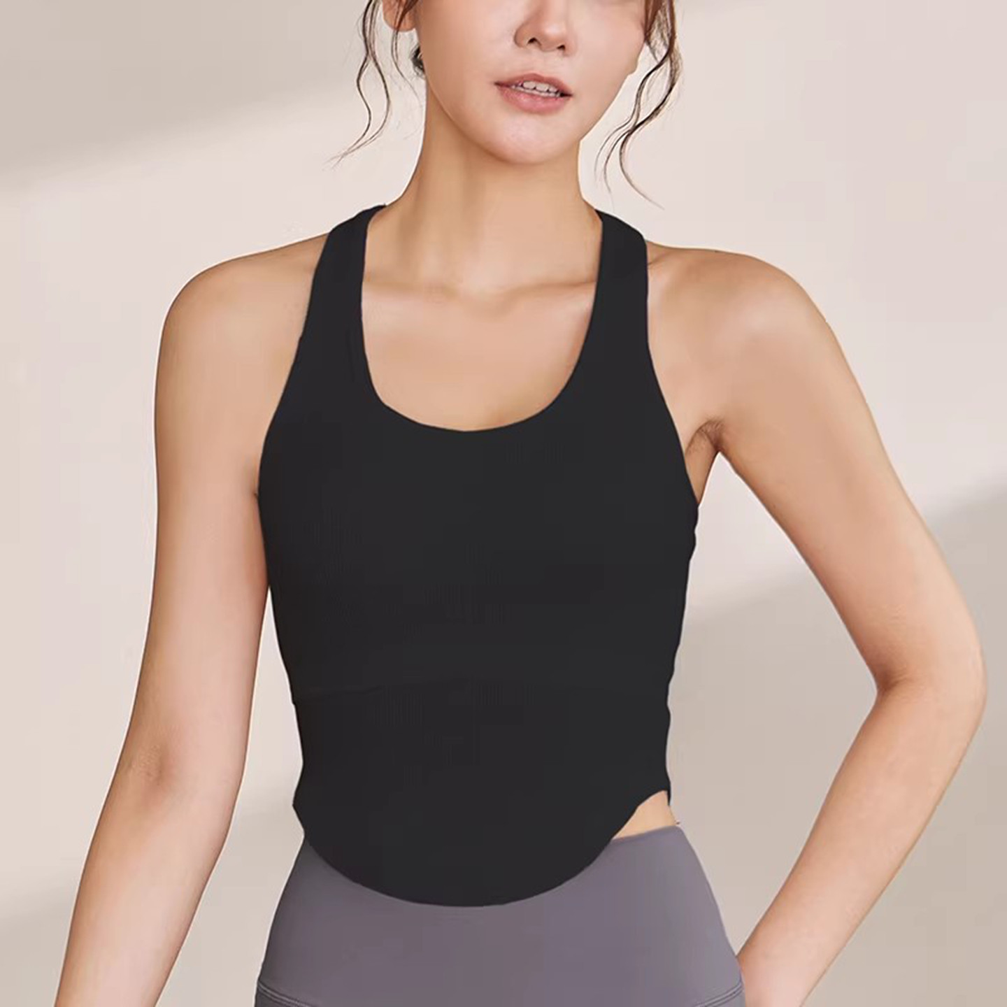 游泳上衣女黑色加长版单件显瘦保守温泉潜水浮潜外穿内搭打底文胸