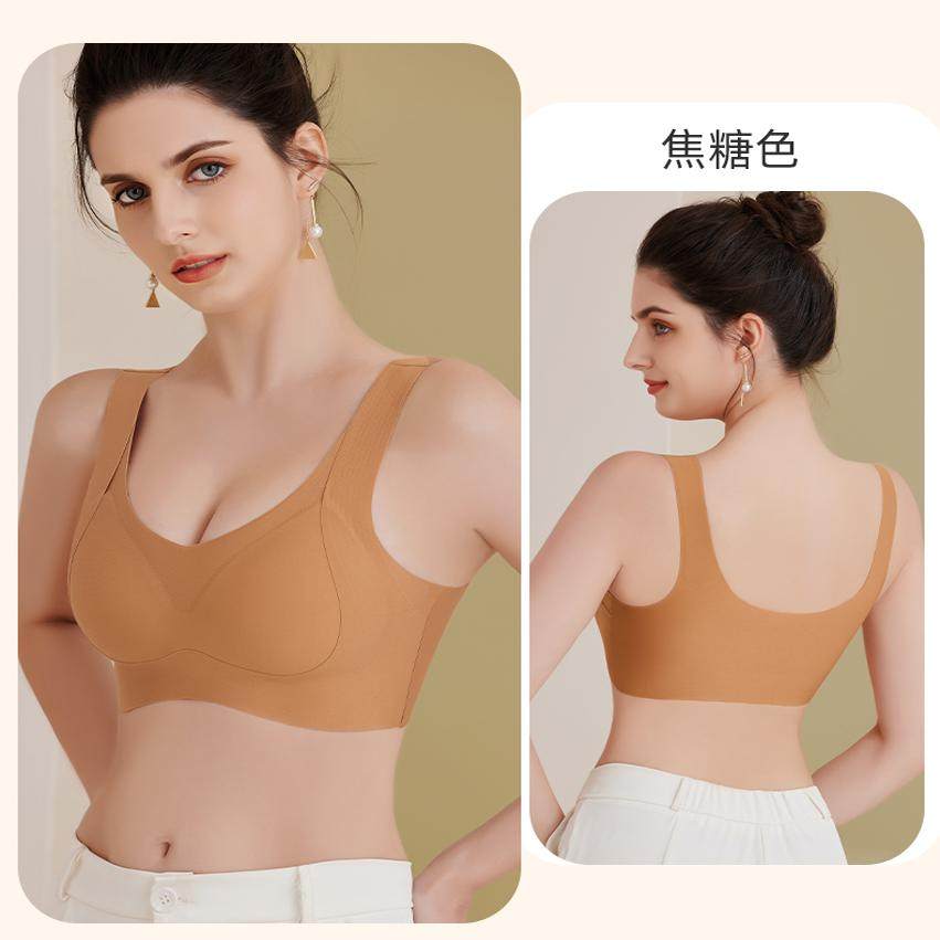 大胸聚拢防上滑下垂游泳衣女沙滩性感背心带胸垫内衣浮潜冲浪胸罩