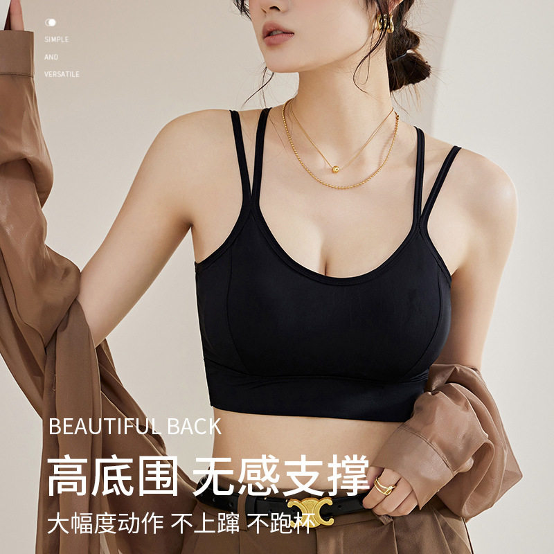 高级感吊带分体游泳衣女款浮潜水冲浪性感沙滩比基尼小胸聚拢泳装