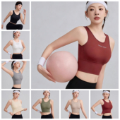 游泳衣泳衣上衣单件女背心款 带胸垫宽肩带美背运动内衣速干背心