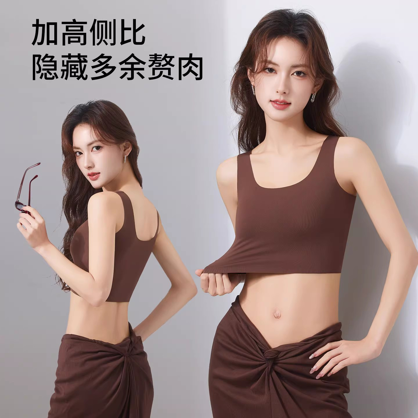 加肥加大码分体泳衣女海滩游泳冲浪潜水度假比基尼泡温泉速干背心