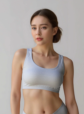 30392少女运动文胸无钢圈背心式纯棉内衣瑜伽健身跑步