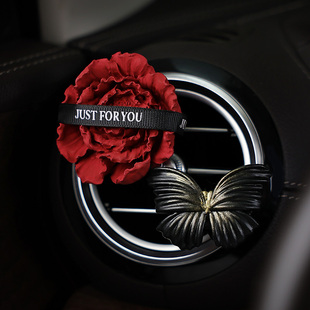 暗香蝶影出风口香薰车载扩香石香氛创意车用香水车上装饰用品大全