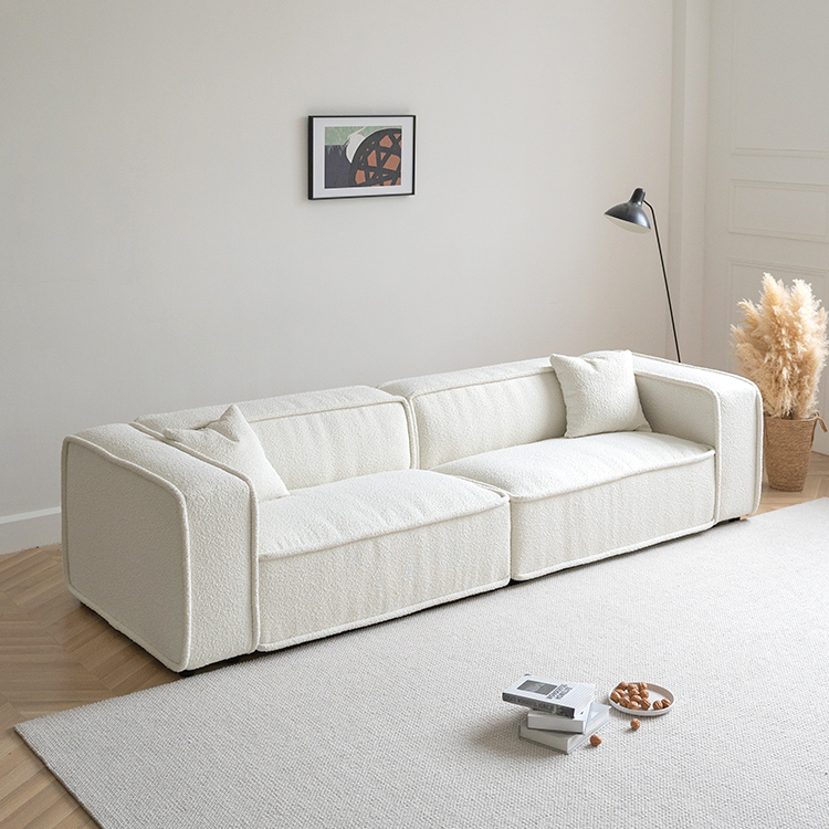 沙发布艺小户型白色布艺