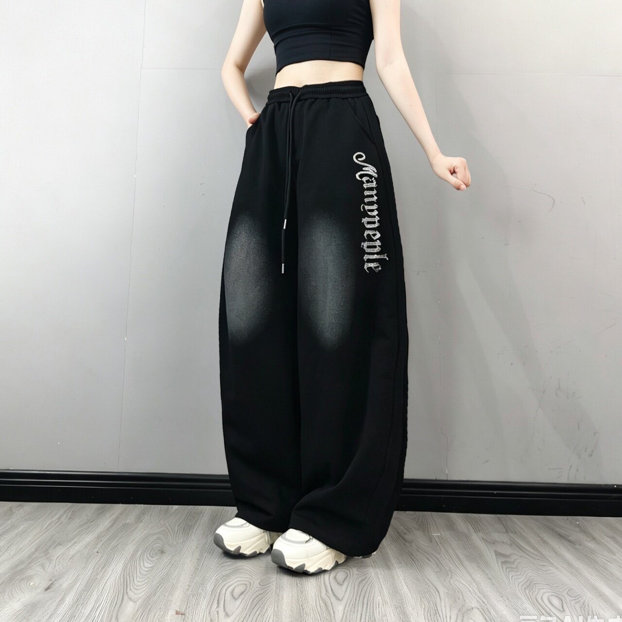 广场曳步舞长裤宽松阔腿休闲裤子