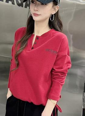 H030广场曳步舞秋冬季新款卫衣长袖现代爵士舞休闲运动上衣队服