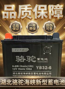 骆驼 Y32-6 免维护汽车启停电瓶 12V 铅酸电池 适配家用代步车