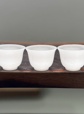 冰种璞玉瓷茶杯主人杯闻香杯单杯白瓷建盏品茗杯功夫茶具