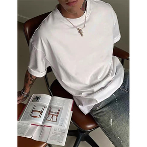 单件独立包装 220克纯棉白色光板短袖T恤 DT2200/特批11，男装T恤，电商C413