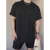 单件包装220克纯棉净版情侣短袖T恤黑色DT2200/特批11，男装T恤，电商C413