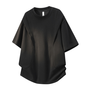 DT2603 T恤 P20 短袖 解构拼接男士