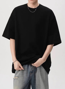 独立包装 220克纯棉净版情侣短袖T恤黑色 DT2200/特批11