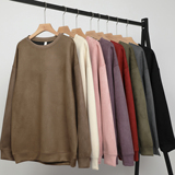 秋季360克麂皮绒纯色圆领卫衣JP002/特批23，男装卫衣，电商C413