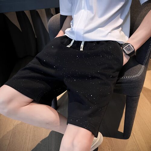 短裤男休闲五分裤满天星
