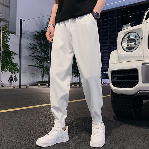 卫裤男夏季薄款束脚冰丝