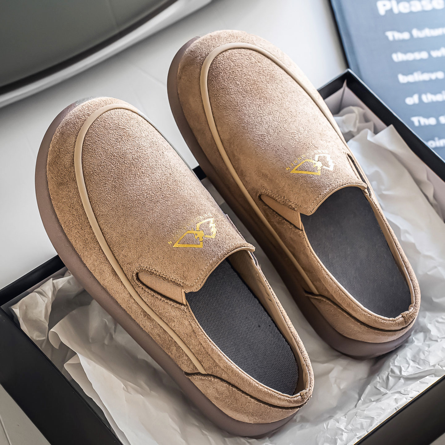 豆豆鞋男鞋春季休闲防滑上班开车专用皮鞋年轻人懒人一脚蹬乐福鞋,流行男鞋,乐福鞋（豆豆鞋）,淘宝优惠券,粉丝福利购,淘宝优惠卷