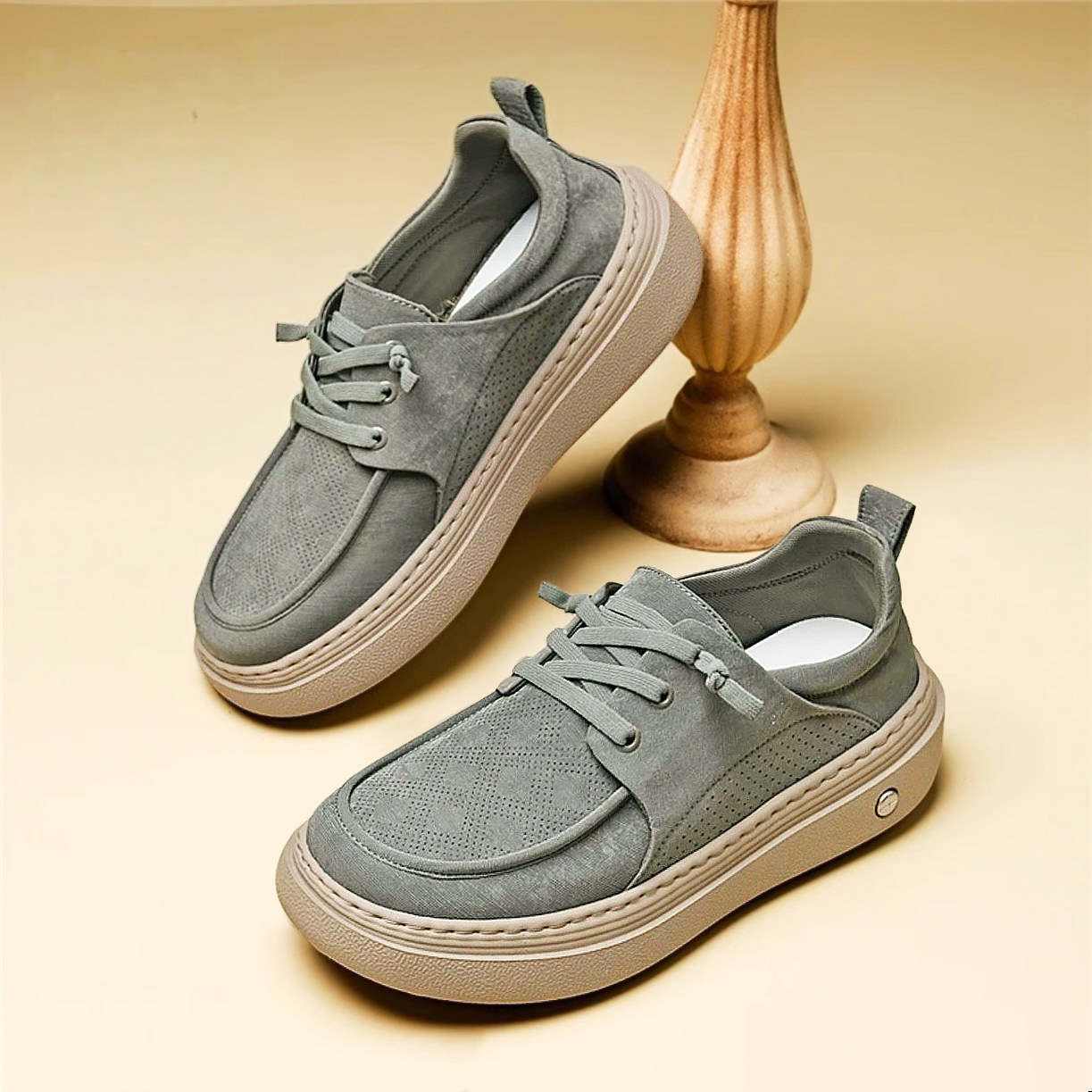 男鞋夏季透气轻便舒适休闲软底运动开车工作防臭一脚蹬老北京板鞋