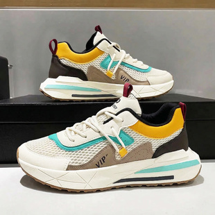 莆田阿甘男鞋夏季透气薄款防臭网面运动厚底增高学生休闲老爹网鞋