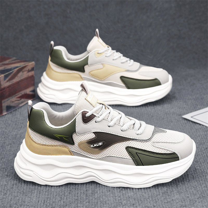 男鞋春季学生休闲跑步增高青少年运动爆款高级感厚底老爹ins潮鞋,流行男鞋,老爹鞋,淘宝优惠券,粉丝福利购,淘宝优惠卷