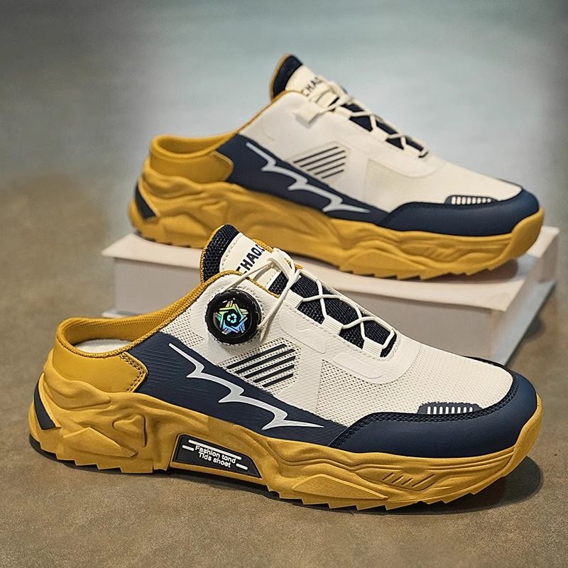 包头半拖鞋男夏季外穿透气懒人无后跟运动防滑防臭一脚蹬沙滩凉鞋,流行男鞋,包头拖,淘宝优惠券,粉丝福利购,淘宝优惠卷