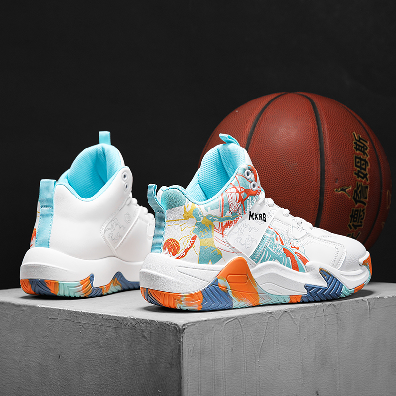 高帮男鞋冬季2025新款学生青少年运动防滑厚底超轻便学生篮球球鞋