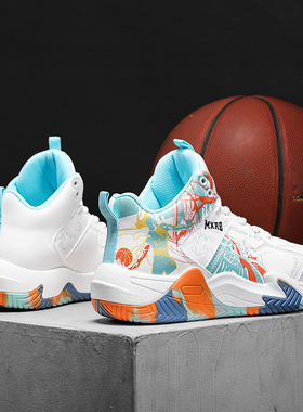 高帮男鞋冬季2025新款学生青少年运动防滑厚底超轻便学生篮球球鞋