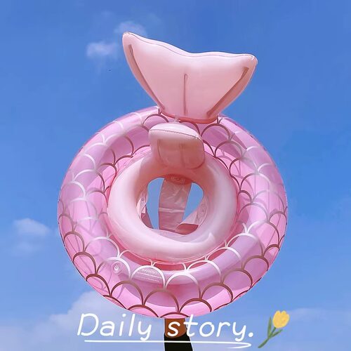 加厚儿童游泳圈送打气筒