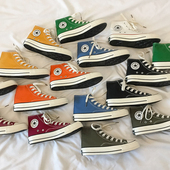 原宿风休闲鞋 高帮帆布鞋 ulzzang港风街拍潮鞋 韩版 女复古1970s板鞋